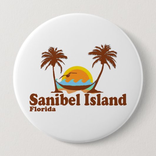 Sanibel Island Ronde Button 4,0 Cm (Voorkant)