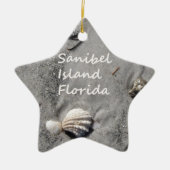 Sanibel Island Sand Shells Keramisch Ornament (Voorkant)