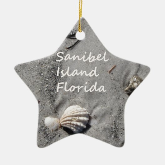 Sanibel Island Sand Shells Keramisch Ornament (Voorkant)