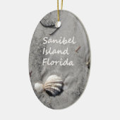 Sanibel Island Sand Shells Keramisch Ornament (Links)