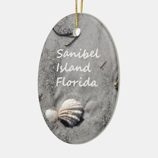 Sanibel Island Sand Shells Keramisch Ornament (Links)