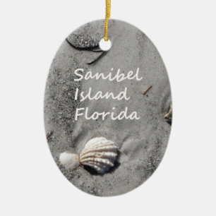 Sanibel Island Sand Shells Keramisch Ornament