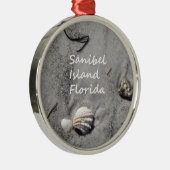 Sanibel Island Sand Shells Metalen Ornament (Rechts)