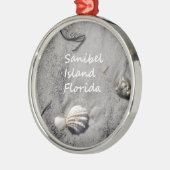 Sanibel Island Sand Shells Metalen Ornament (Links)