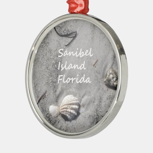 Sanibel Island Sand Shells Metalen Ornament (Links)