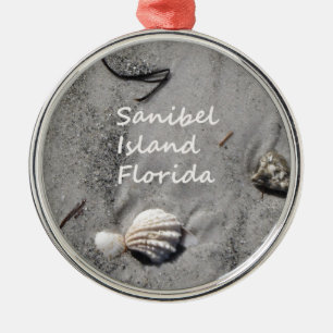 Sanibel Island Sand Shells Metalen Ornament