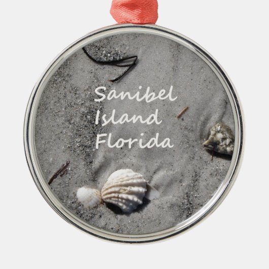Sanibel Island Sand Shells Metalen Ornament (Voorkant)
