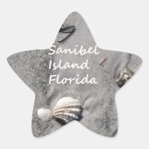 Sanibel Island Sand Shells Ster Sticker