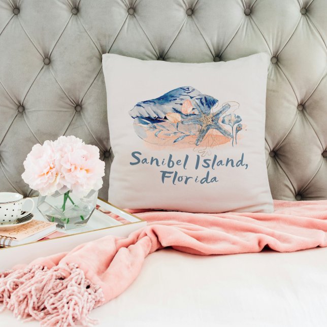 Sanibel Island Schelpen  Kussen (Creator heeft geüpload)