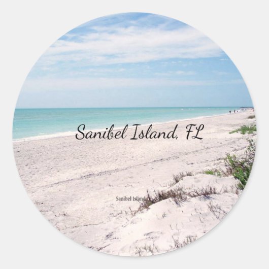 Sanibel Island, schilderachtig foto van Florida Ronde Sticker (Voorkant)