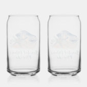 Sanibel Island Seashells Blikvorm Glas (Achterkant)