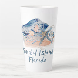 Sanibel Island Seashells Latte Mok