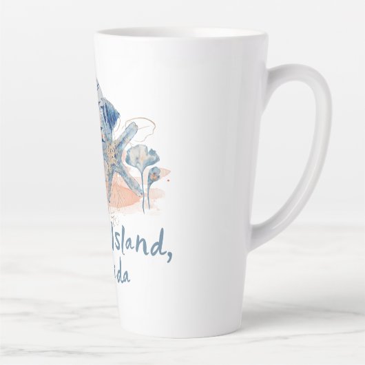 Sanibel Island Seashells Latte Mok (Rechts)