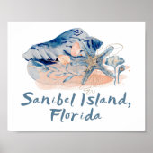 Sanibel Island Seashells Poster (Voorkant)