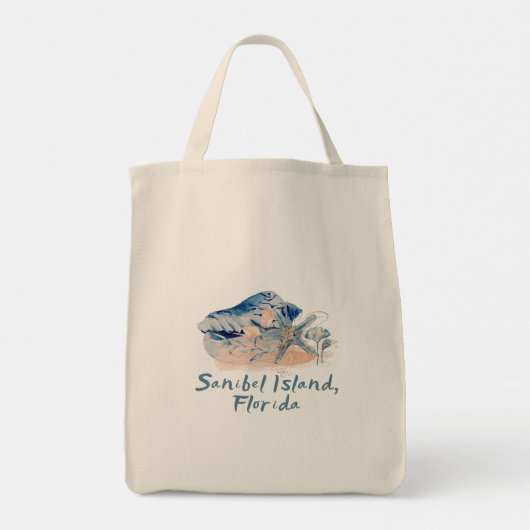 Sanibel Island Seashells Tote Bag (Achterkant)