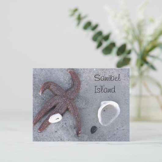 Sanibel Island Starfish and Shell Briefkaart (Staand voorkant)