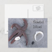 Sanibel Island Starfish and Shell Briefkaart (Voorkant / Achterkant)