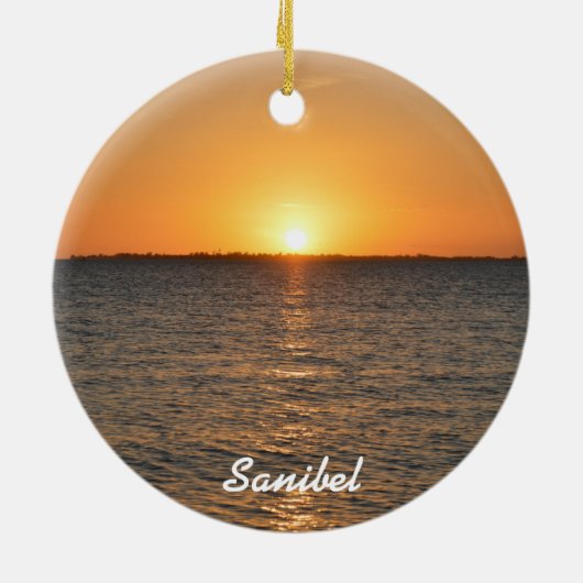 Sanibel Island Sunset Kerstmis Ornament (Achterkant)