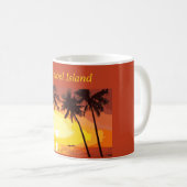 Sanibel Island Tropical Palm Tree Sunset Koffiemok (Voorkant rechts)