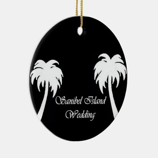 Sanibel Island Wedding Keramisch Ornament (Rechts)