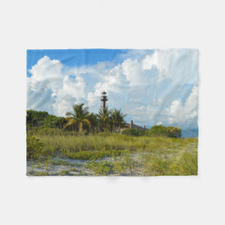 Sanibel Lighthouse Beach Blanket Fleece Deken