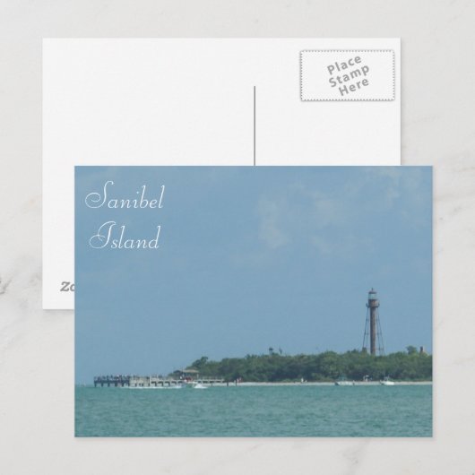 Sanibel Lighthouse Beach briefkaart (Voorkant / Achterkant)