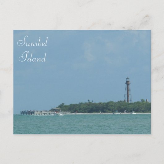 Sanibel Lighthouse Beach briefkaart (Voorkant)