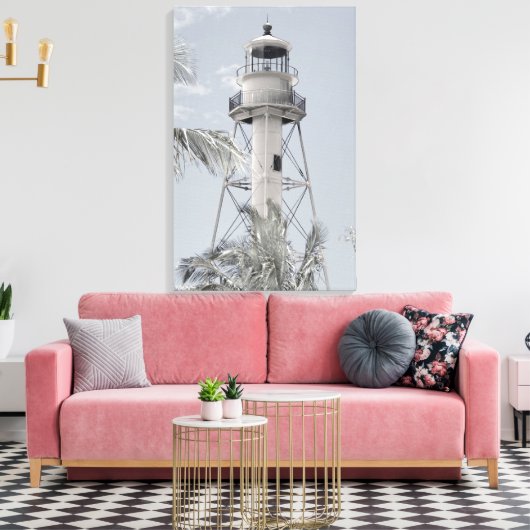 Sanibel Lighthouse Canvas Afdrukken (Insitu (Woonkamer))