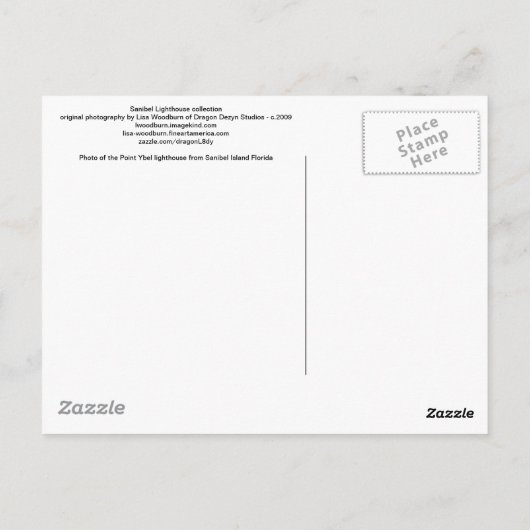 Sanibel Lighthouse collectie Briefkaart (Achterkant)