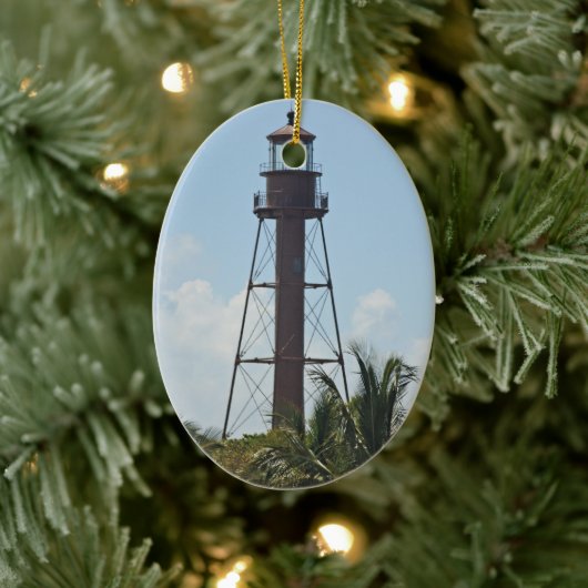 Sanibel Lighthouse Oval Ornament (Boom)