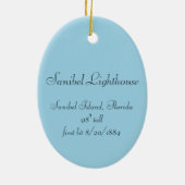 Sanibel Lighthouse Oval Ornament (Achterkant)