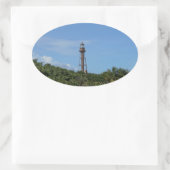 Sanibel Lighthouse Ovale Sticker (Tas)
