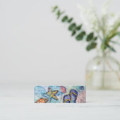 Sanibel Sandals - waterverf Mini Visitekaartje (Staand voorkant)