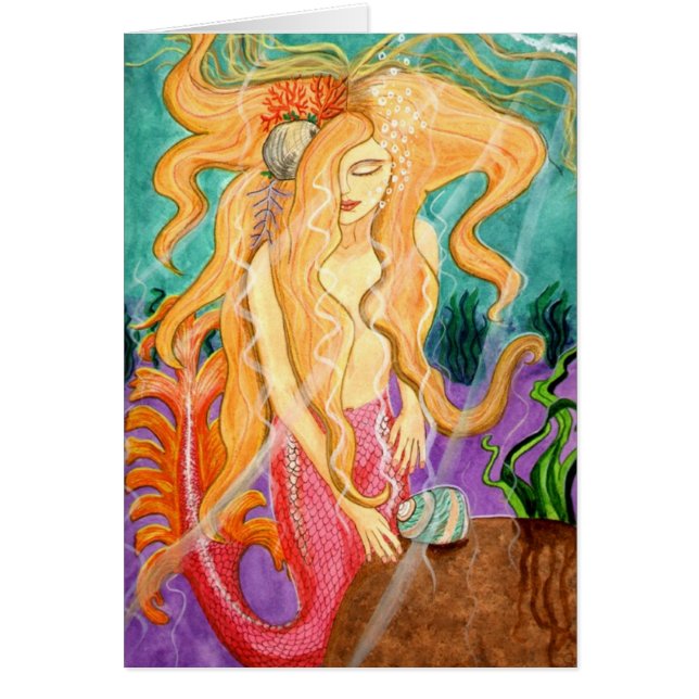 Sanibel Siren Mermaid Blank Card (Voorkant)