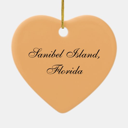 Sanibel Sunset Heart Ornament (Achterkant)