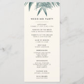 Sanibel |  Tropical Wedding Program Programmakaart (Achterkant)