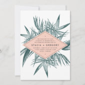 Sanibel | Tropische botanische bruiloft uitnodigin Kaart (Voorkant)