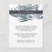 Sanibel | Tropische bruiloft — Gegevens Informatiekaartje (Voorkant)