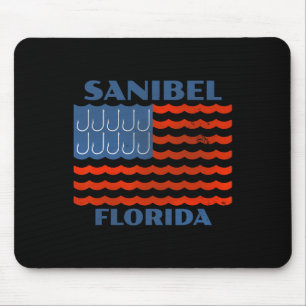 Sanibel Vintage Vissen Amerikaanse Vlag Vishaak Muismat