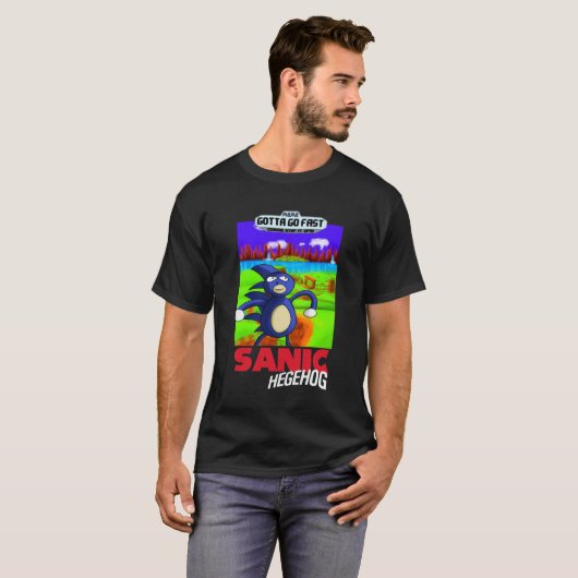 Sanic the Hegehog the Boxart Classic T-shirt (Voorkant volledig)