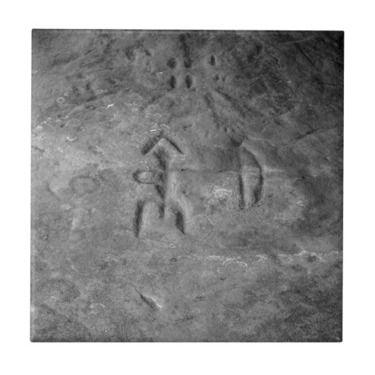 Sanilac Petroglyphs Michigan The Hunter Tegeltje (Voorkant)