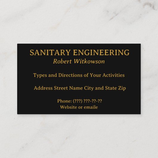 Sanitair Engineering en sanitair Visitekaartje (Achterkant)