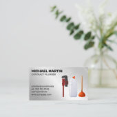 sanitair | metallische achtergrond visitekaartje (Staand voorkant)