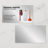 sanitair | metallische achtergrond visitekaartje (Voorkant / Achterkant)