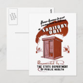 Sanitaire eenheid briefkaart (Voorkant / Achterkant)