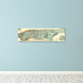Sanitaire en Topografische kaart van New York City Canvas Afdruk (Insitu (Houten vloer))