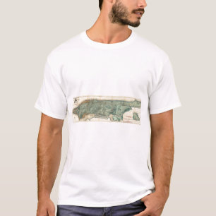 Sanitaire en topografische kaart van New York City T-shirt
