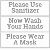 Sanitaire hygiëne Stickers (Voorkant)