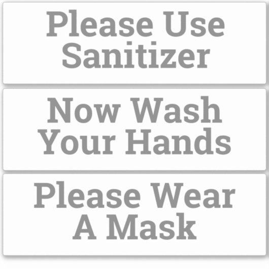 Sanitaire hygiëne Stickers (Voorkant)