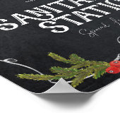 Sanitatiestation kerstwinterbruiloft poster (Hoek)